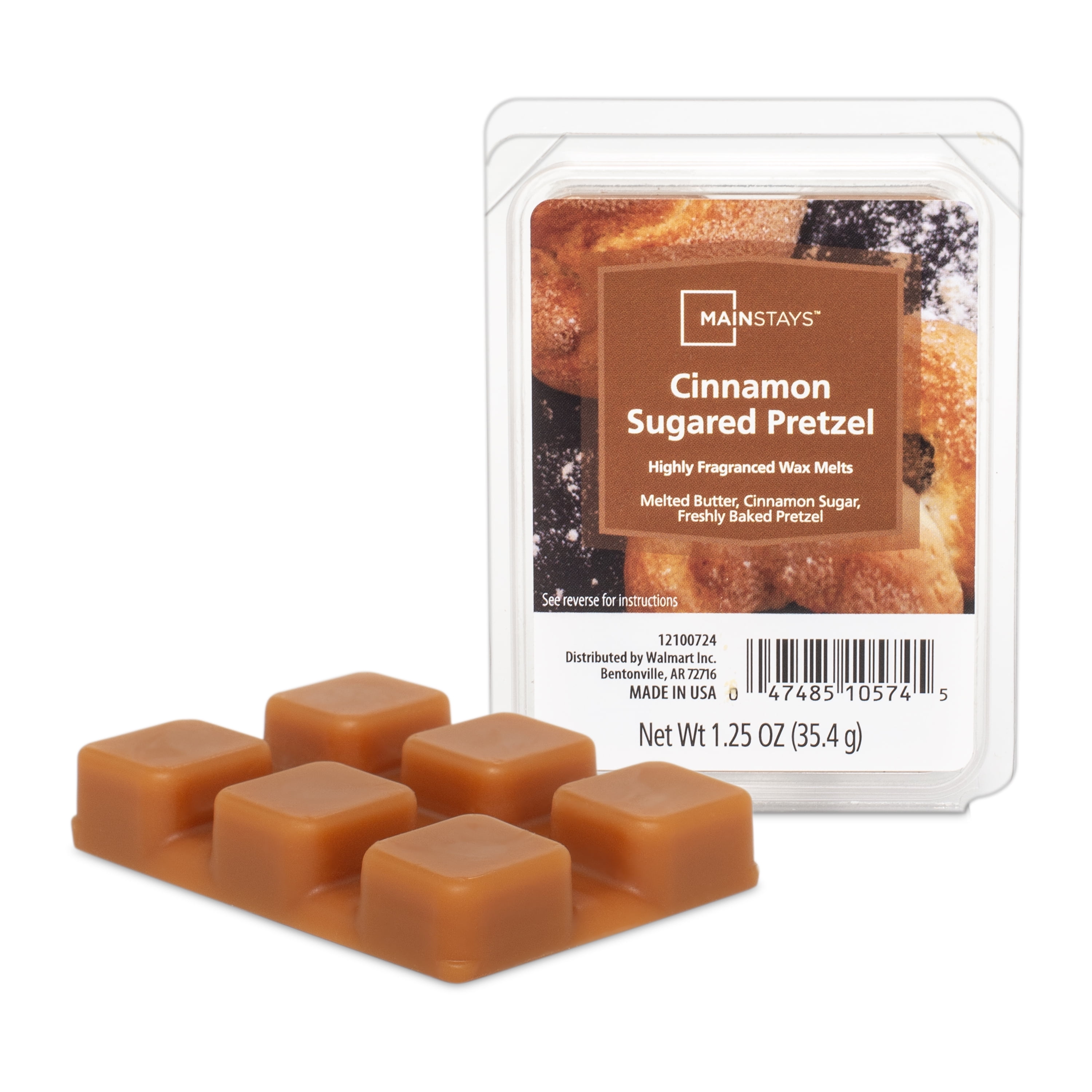 (3 pack) Mainstays Cinnamon Sugared Pretzel Scented Wax Melt, 1.25 oz
