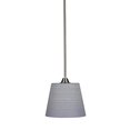 thumbnail image 1 of Toltec 3401-BN-4082 Paramount 1 Light Mini Pendant In Brushed Nickel Finish With 10" Gray Matrix Glass, 1 of 1