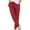 Red, variant on VSSSJ Womens Cotton Linen Tapered Pants Regular Fit Solid Color Patchwork Drawstring Elastic Waist Trousers Leisure Comfy Long Pants with Pockets Brown XXL