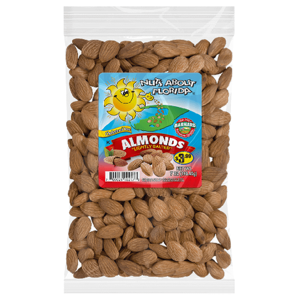 Nuts About Florida Barnards Lightly Salted Almonds, 7 Oz.
