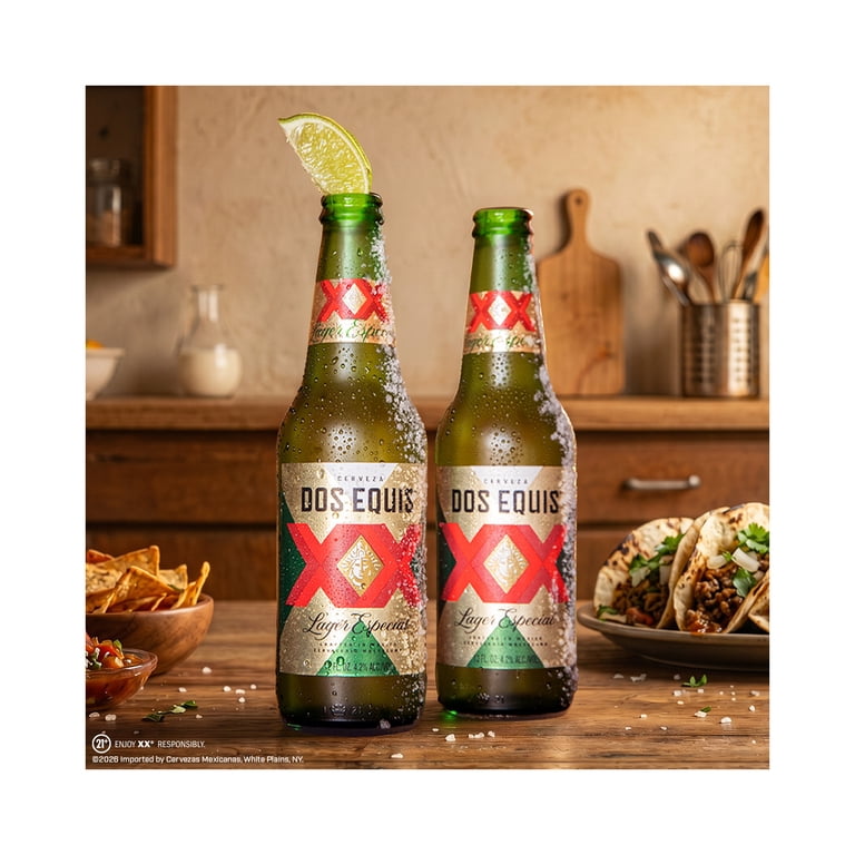 ピカサラフェプラス6個 Dos Equis Mexican Import Lager Beer, 6 pack, 12 fl oz Bottles, 4.2