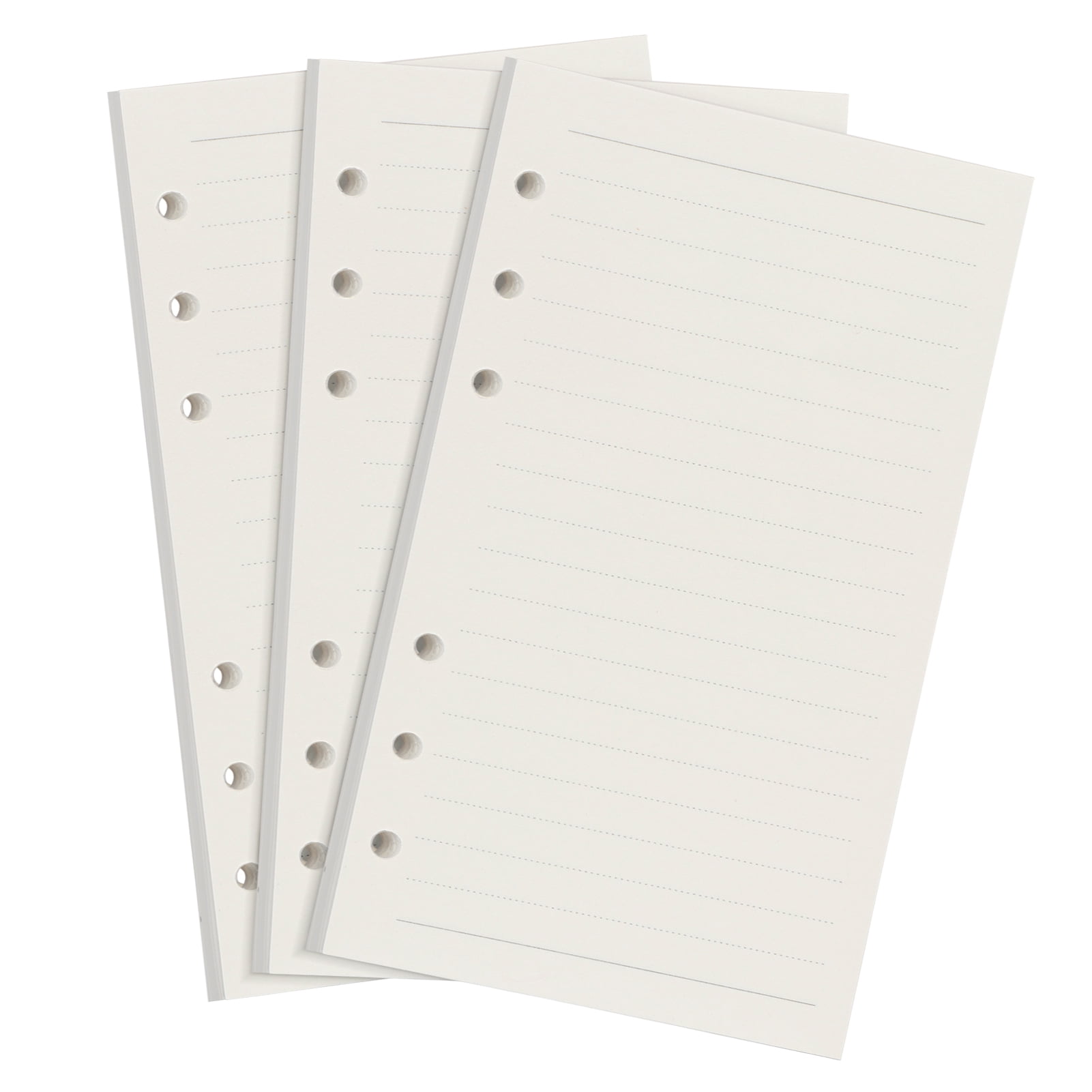 A6 Refill Paper 3 Pack Loose Leaf Paper 135 Sheets 270 Pages 6-Holes Inserts Lined Filler Paper Leather Journal Notebook Refillable Paper for 6 Ring Refillable A6 Binder Notebook Planner 