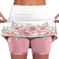 thumbnail image 1 of Moxiu Jupes-Culottes Grande Taille pour Femmes Rondes Taille Haute Décontractée Athlétique Tennis Golf Jupes avec Shorts Rétro Boho Imprimé Floral Contrôle du Ventre Jupe-Culotte 2025 Multicolore,G, 1 of 5