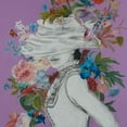 thumbnail image 2 of Iafrate, Sandra 20x20 Gold Ornate Wood Framed with Double Matting Museum Art Print Titled - Lady Florals IV, 2 of 4