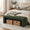 Green, variant on Kithkasa White Boucle Bench, 47 in Upholstered Entryway Bench with Wood Frame, Padded Ottoman Bench for Bedroom, Living Room and Foyer