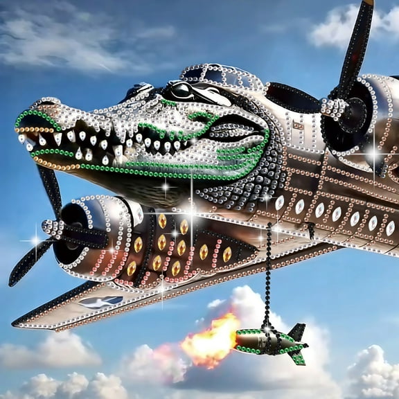 5D DIY Diamond Painting Kit Abstract Crocodile Theme Unique Diamond Shapes Handcrafted Artwork for Beginners and Adults Perfect for Home Wall Decor and Holiday Gifts