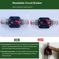 thumbnail image 2 of czcpp-Circuit Breaker Réinitialisation Manuelle Fusible Étanche Inverter pour Voiture ATV Marine Trolling Motors Bateau Protection de Puissance 12V-48V DC, avec Outil Hexagonal Intérieur & Vis (60A), 2 of 4