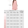 thumbnail image 6 of Chiclily Women's Short Sleeve Nightgown V-Neck Sleepshirt Pink Sleepwear Loungewear Dress with Pockets, Size XL, 6 of 9