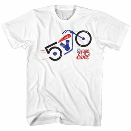 Evel Knievel American Iconic Daredevil 50 Years of Evel Adult T-Shirt Tee (100 Years Of The Best American Short Stories)