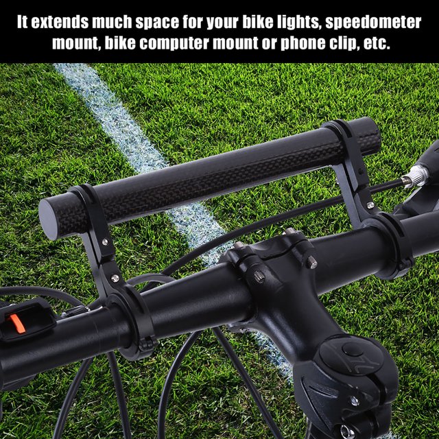 VOBOR Soporte de extensión de Soporte de Manillar Doble velocímetro de Bicicleta(Negro)