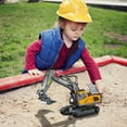 thumbnail image 4 of RC Excavator for Adults, Fully Functional 18 Channel Remote Control Toy Truck Construction Vehicle, Best Birthday for Kids 3 5 8 9 10+, Metal Shovel Construction Vehicles with Light Sound, 4 of 7