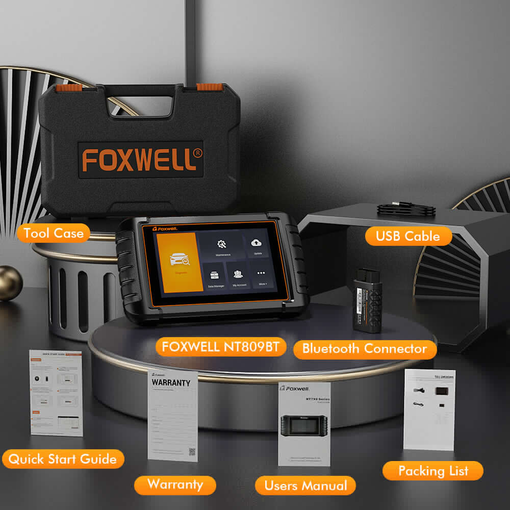 Foxwell NT809BT Automotive Diagnostic Tool with Bi-Directional Control, Wireless Black