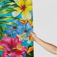 thumbnail image 3 of JEUXUS Summer Style Hawaiian Print Bathroom Shower Curtain Set with Hooks White, 3 of 7