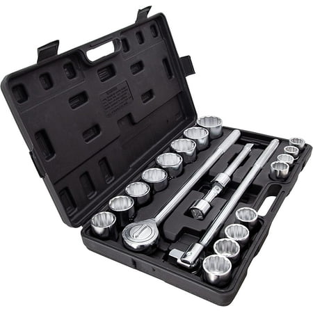 

21-pieces 3/4 inch Drive Socket Wrench with Carry Case，45 Carbon Steel