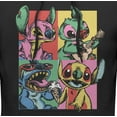 thumbnail image 2 of Men's Lilo & Stitch Retro Panel Pull Over Hoodie Black 2X Large, 2 of 4
