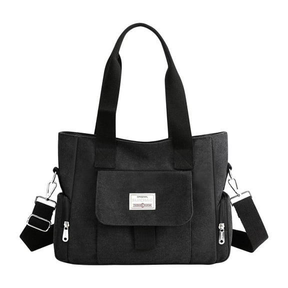 GASTROPOD Laptop Tote Bag for Women, Water-proof Canvas Womens Work Tote Bag, Large Capacity Shoulder Bag Women's Versatile Handbag Black