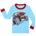 thumbnail image 6 of JUMEYU Boys Pjs Long Sleeve Crew Neck Graphic Print Top and Pants Two Piece Kids Nightwear Set 1T 2T (Sky Blue,1-2 Years), 6 of 8