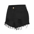 thumbnail image 5 of Denim Shorts for Women Button Up Stretchy Summer Jeans Short Casual High Waisted Hot Short with Pockets, 5 of 5
