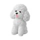thumbnail image 1 of Estatua de perro sentado, decoración para interiores y exteriores, coleccionable, bonito cachorro de jardín. Blanco, 1 of 9