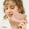 thumbnail image 5 of Cartera pequeña para mujer, tarjetero, minimonedero plegable, monedero de viaje de moda con clips de cuero PU, 5 of 5
