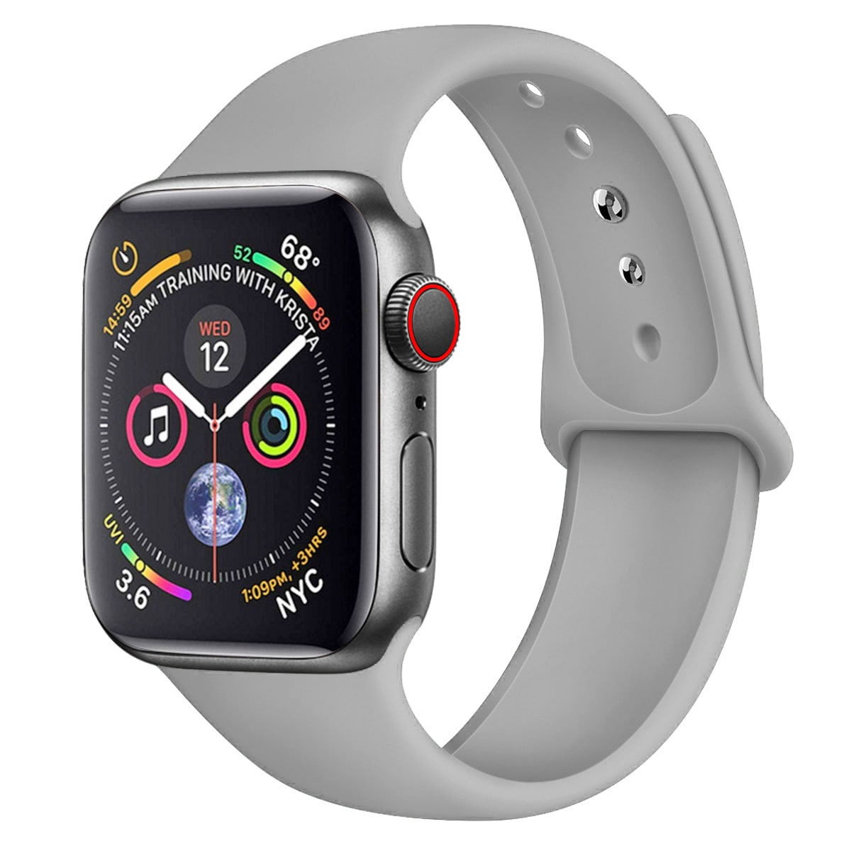 Brandon's Bands - Light Gray Silicone M 