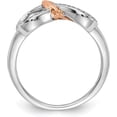 thumbnail image 2 of Gold 14k Two-tone Diamond Infinity w/Heart Ring - Ring Size 7.0 Natural Diamonds, 2 of 8