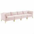 thumbnail image 2 of Modway Ardent 4-Seater Performance Velvet Sofa in Pink, 2 of 10