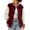 Wine, variant on Breezora Women Loose Striped Long Sleeve Button Down Baseball Jacket Rib Cuff with Side Pockets Fall