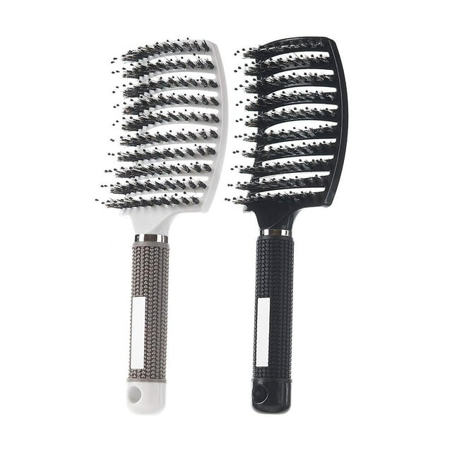 Cepillo Desenredante para Cabello, Cepillo Desenredante para Cabello Rizado, Cepillo Desenredante Húmedo y Seco, Cepillo Desenredante para Cabello Natural Negro