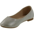 thumbnail image 2 of BellaMarie Girl Kids Dress Ballet Flat Slip On Comfortable Ballerina Synthetic Suede Shoes, 2 of 4