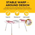 thumbnail image 4 of Valentine's Day Table Cloths for 8 Foot Rectangle Tables, Red Flamingos Roses Love Romance White Patio Waterproof Elastic Fitted Tablecloths, Washable Rectangular Table Cover for Camping, 4 of 8