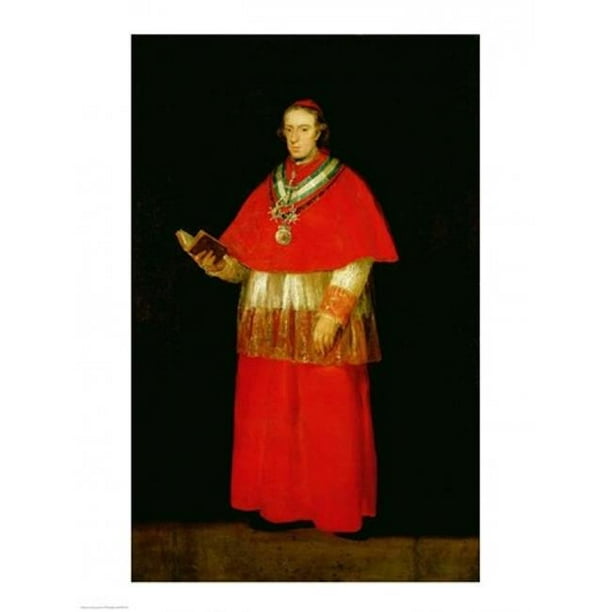 Posterazzi BALXIR54276LARGE Cardinal Don Luis de Bourbon Affiche Imprimée par Francisco de Goya - 24 x 36 Po - Grand