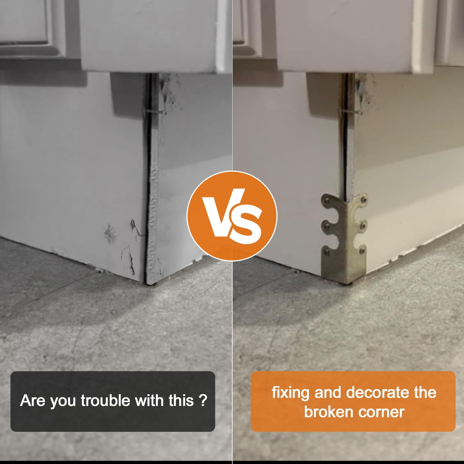 5/10/15/20pcs YUSUIYI Baseboard Metal Corner Protectors,Brass Skirting Board Protection,Antique Bronze Furniture Edge Protector for Furniture,Cabinets & Boxes