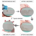 thumbnail image 2 of FMSHPON Grey Chevron Pattern Set of 6 Round Coaster for Drinks, Absorbent Ceramic Stone Coasters Cup Mat with Cork Base for Home Kitchen Room Coffee Table Bar Decor, 2 of 5