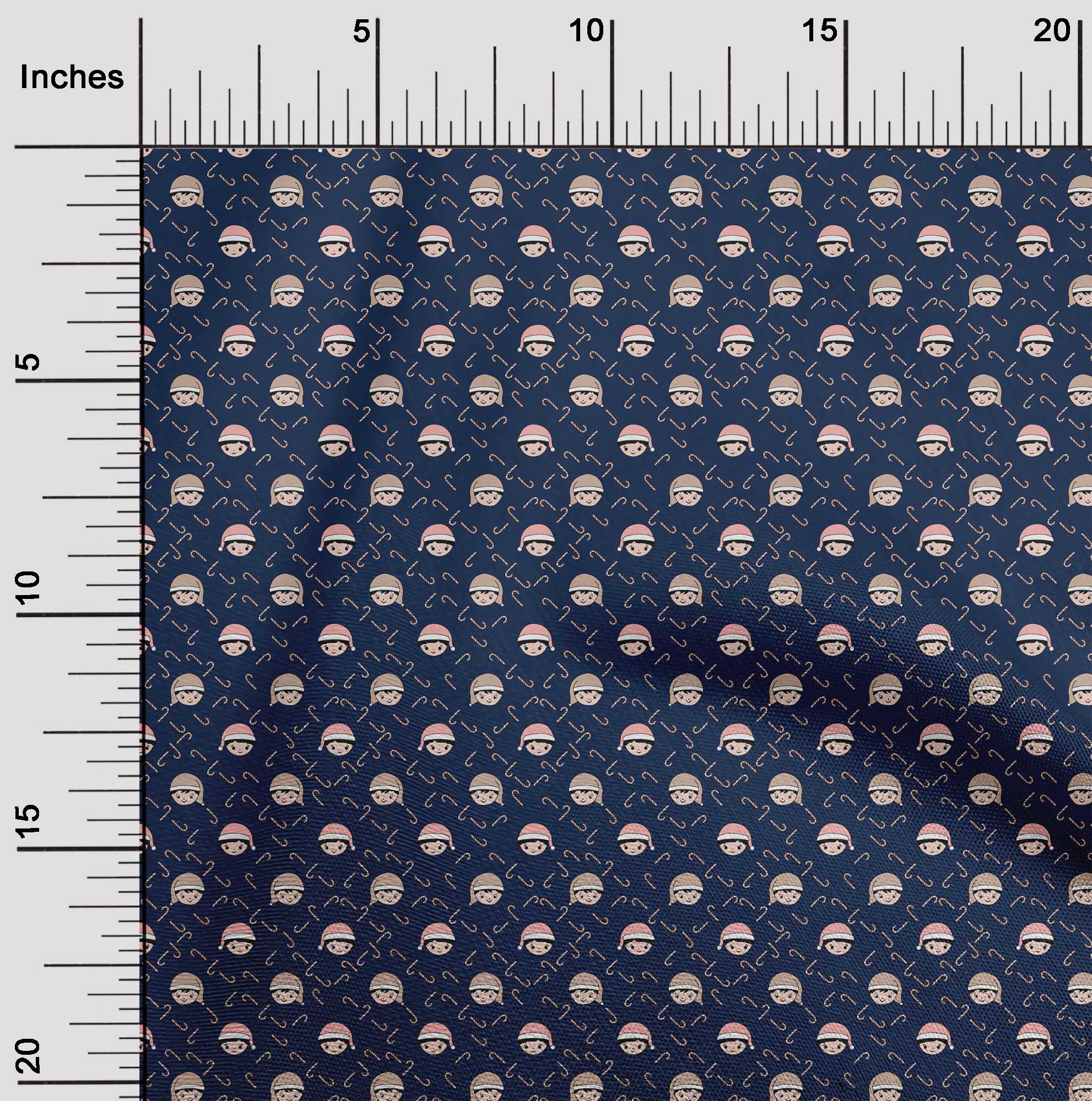oneOone Cotton Jersey Blue Fabric Christmas Diy Clothing Quilting Fabric Print Fabric By Yard 58 Inch Wide