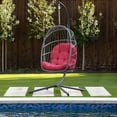 thumbnail image 3 of Sunbrella Sorra Home  Egg Chair Cushion (Cushion Only) 27 x 44 x 4 inches - Canvas Hot Pink, 3 of 5