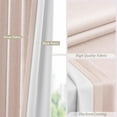 thumbnail image 4 of Blackout Curtains 45 Inches Long for Bedroom 2 Panels Set Room Darkening Window Pink Curtain Thermal Insulated Natural Linen Drapes Treatment Drape Decor for Living Room, 4 of 15