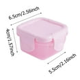 thumbnail image 4 of LHWEN Mini Plastic Food Storage Containers with Lids Small Sealed Square School Lunch Containers Clear Body Dishwasher Safe Baby Food Storage Storage Bin Freezer, 4 of 4