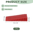 thumbnail image 2 of Uxcell 2 Pack 0.59" ABS Door Stoppers for Bottom Door Stop Wedge, Red, 2 of 6