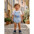 thumbnail image 3 of BemeyourBBs Baby Boy First Birthday Outfit 1st Birthday Clothes One Years Old Summer Bubble Romper Overalls Bear Holding Ballon Letter Embroidery Sleeveless Bodysuit Jumpsuit Playsuit, 3 of 9