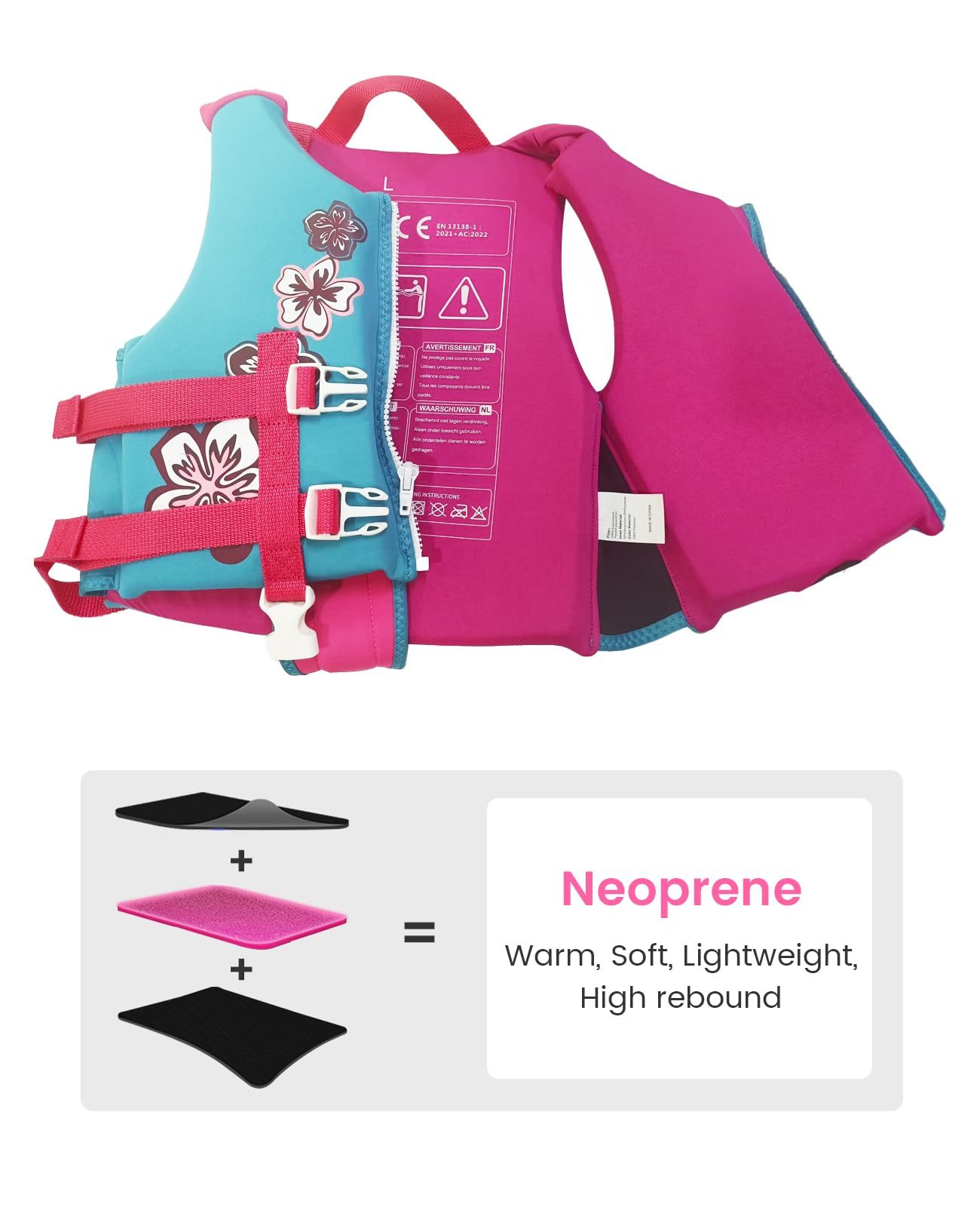 Zeraty Kids UV Resistant Life Jacket Pink photo 5