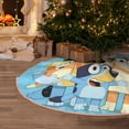 thumbnail image 2 of Lsque Bluey Print Christmas Tree Skirt with Ties and Velcro,Xmas Holiday Decorations, Adjustable Tree Skirt-48", 2 of 6