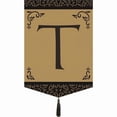 thumbnail image 2 of Magnolia Garden Flags M030017 Monogram T Tassel Burlap Garden Flag, 2 of 2