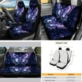 thumbnail image 3 of Yuyamidu Purple Butterfly Car Seat Covers Full Set of 16 Fashion Steering Wheel Cover Seatbelt Pads Coasters Sunshade Rear View Mirror Cover Key ChainGear Shift Cover Hand Brake Cover Universal Fit, 3 of 7