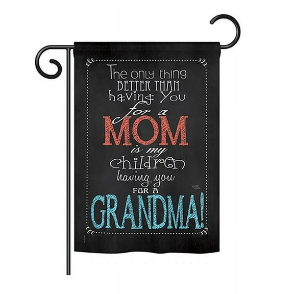 Breeze Decor BD-MD-G-115123-IP-BO-DS02-US Mom Grandma Summer - Seasonal Mothers Day Impressions Decorative Vertical Garden Flag - 13 x 18.5 in.