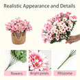 thumbnail image 6 of Artificial Daisy Flower Bundles for Vase Arrangements, Plastic Faux Floral Decor for Fall Tables, 5 Pieces, 6 of 6