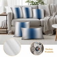 thumbnail image 6 of Pack of 2 Outdoor Pillow Covers 26x26 Inch Waterproof Lake Blue Grey White Throw Pillow Covers,Decorative Couch Pillow Shams Protectors Farmhouse Ombre Color Modern Patio Pillowcases Cushion Covers, 6 of 8