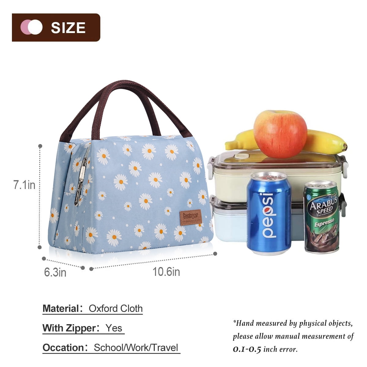 Insulated Lunch Bag for Men & Women, Designer Lunch Tote, Trendy Washable  Kraft, Reusable, Inches - Fred Meyer