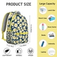 thumbnail image 6 of "Charming Sunflower & Wildflowers Printed Backpack - Women's Stylish Laptop Bag for Work & School, Lightweight Yet Durable with Organized Compartments, Beautiful Floral Gift for Students", 6 of 6