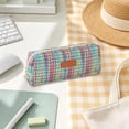 thumbnail image 5 of Composite Fabric Pencil Case, Style B, 7.68 x 3.54 in, With Single Zip Compartment And Woven Or Plaid Exterior, 5 of 6